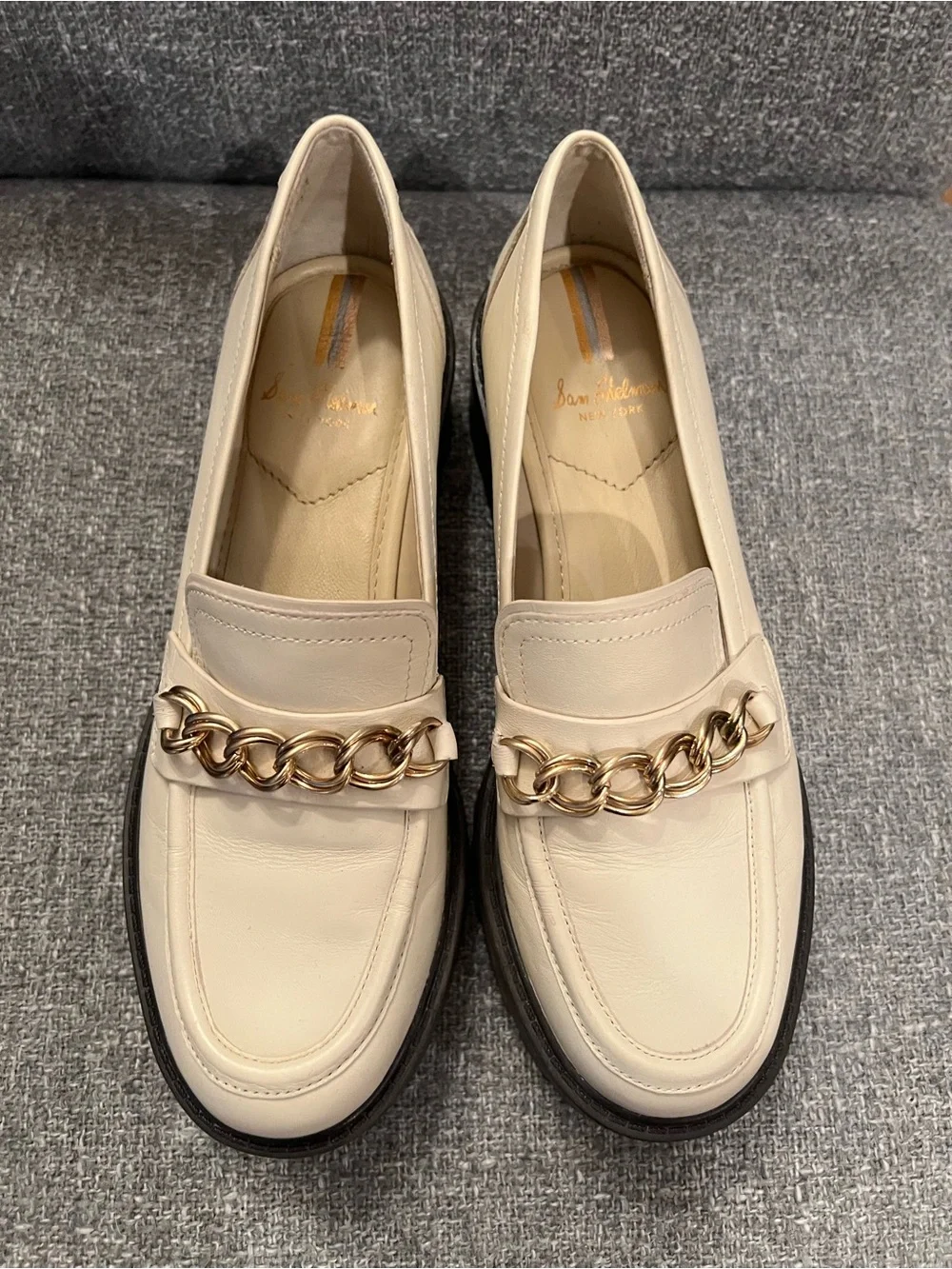 Sam Edelman Taelor Chunky Leather Loafers With Chain Detail